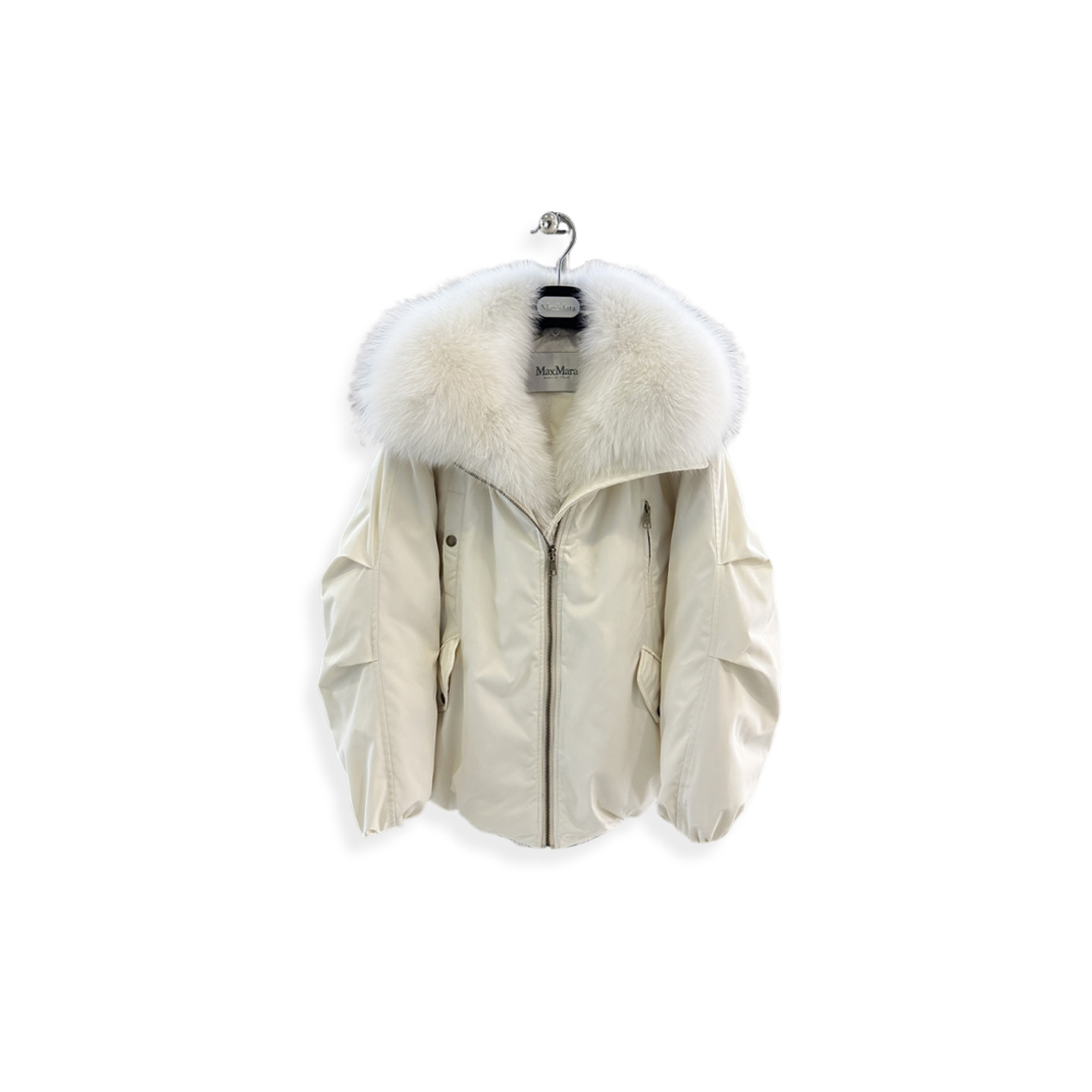 MAX MARA FOX FUR COLLAR GOOSE DOWN JACKET 